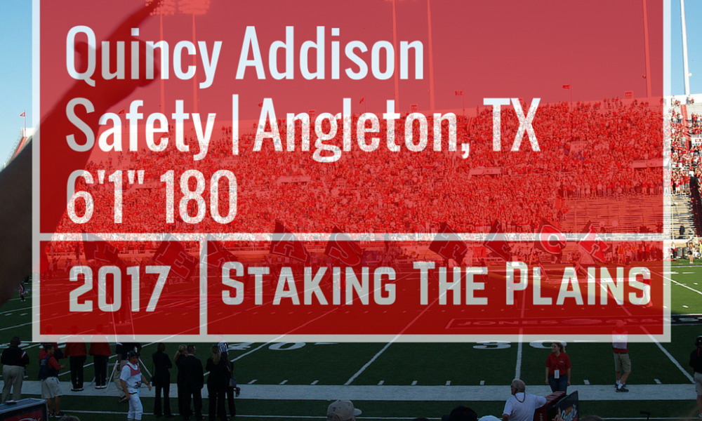 Recruiting on the Plains: S Quincy Addison Player Profile