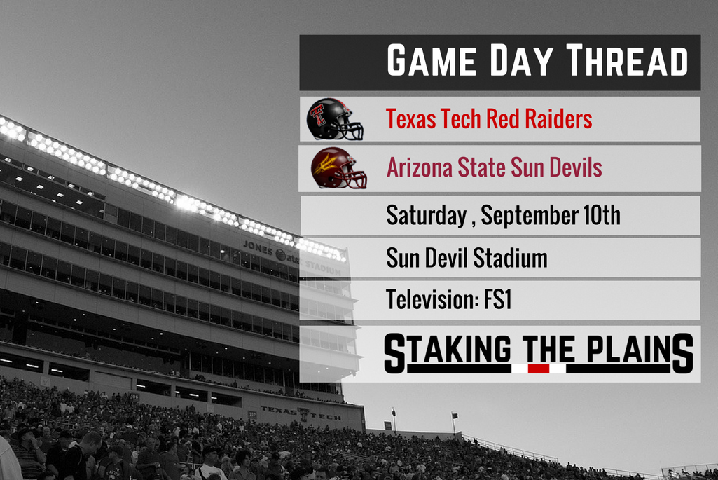 Open Thread I: Texas Tech Red Raiders vs. Arizona State Sun Devils