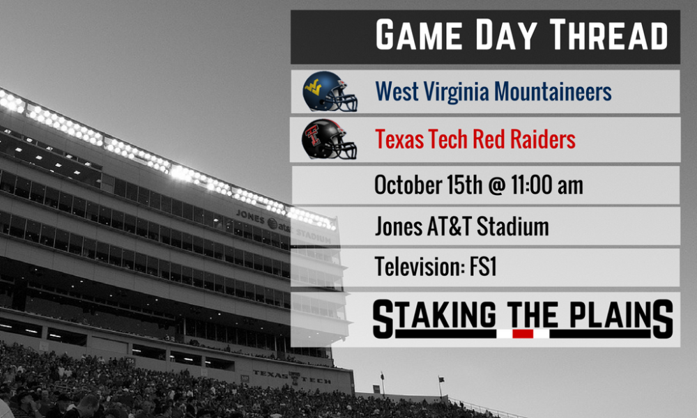 Game Thread IV: West Virginia Mountaineers vs. Texas Tech Red Raiders