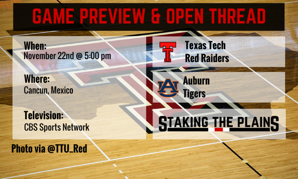 Preview and Game Thread: Auburn Tigers vs. Texas Tech Red Raiders