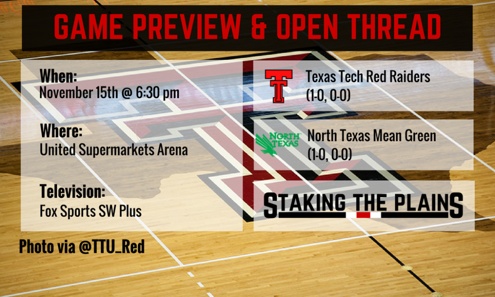 Preview and Game Thread: North Texas vs. Texas Tech