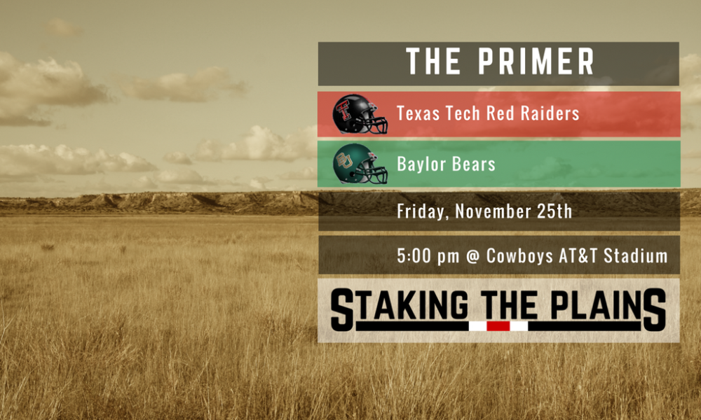 The Primer: Texas Tech Red Raiders vs. Baylor Bears