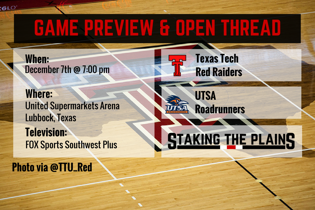 Game Preview and Open Thread: UTSA vs. Texas Tech