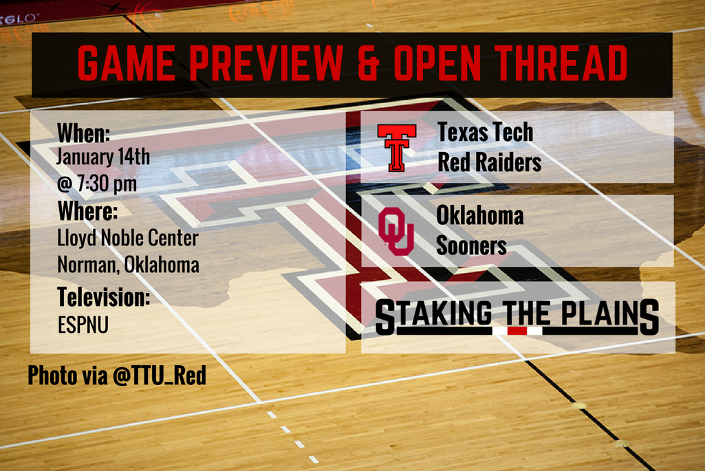 Game Preview and Open Thread: Texas Tech vs. Oklahoma