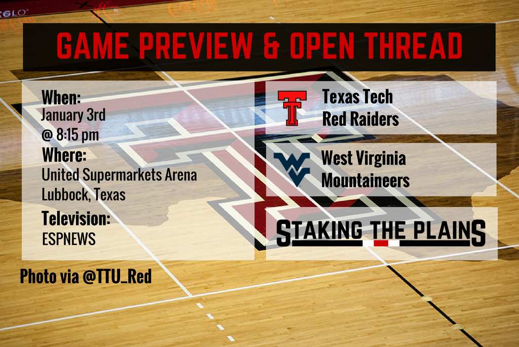 Game Preview and Open Thread: West Virginia vs. Texas Tech