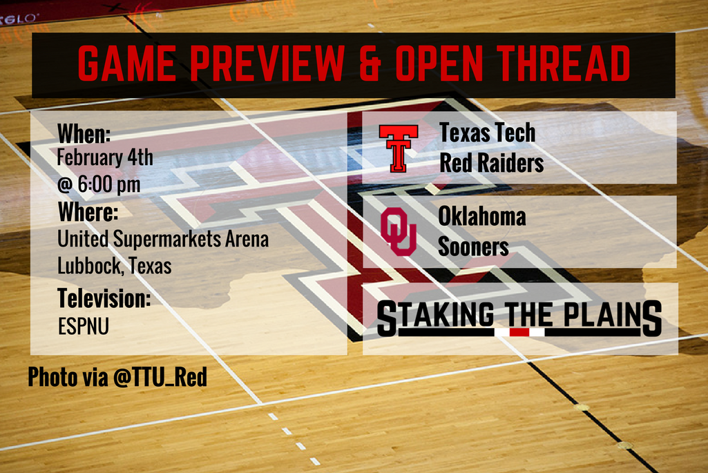 Game Preview and Open Thread: Oklahoma vs. Texas Tech