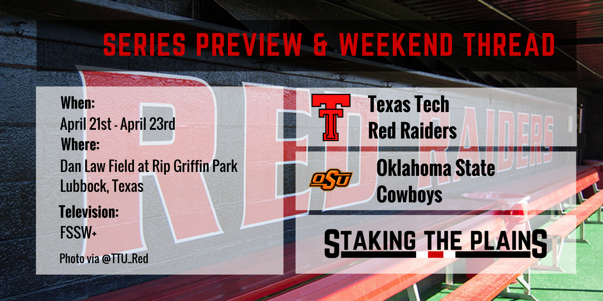 Series Preview and Weekend Thread: Oklahoma State vs. Texas Tech