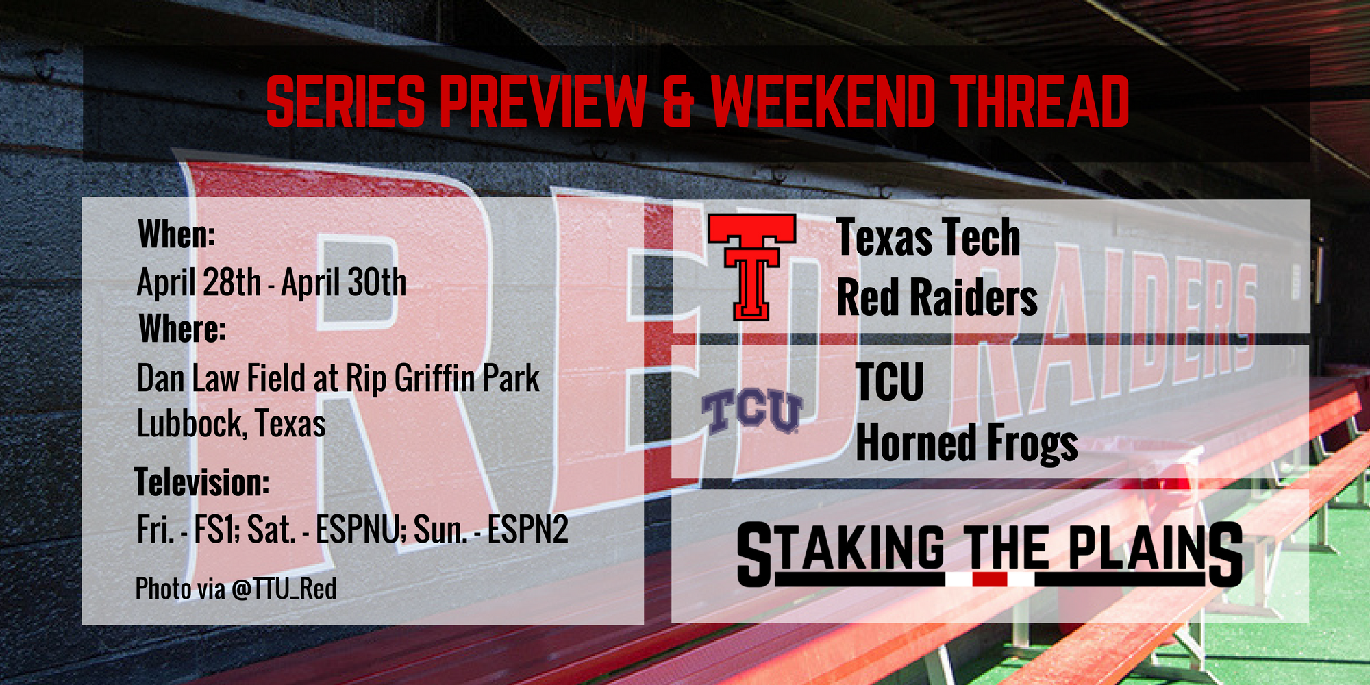 Series Preview and Weekend Thread: TCU vs. Texas Tech