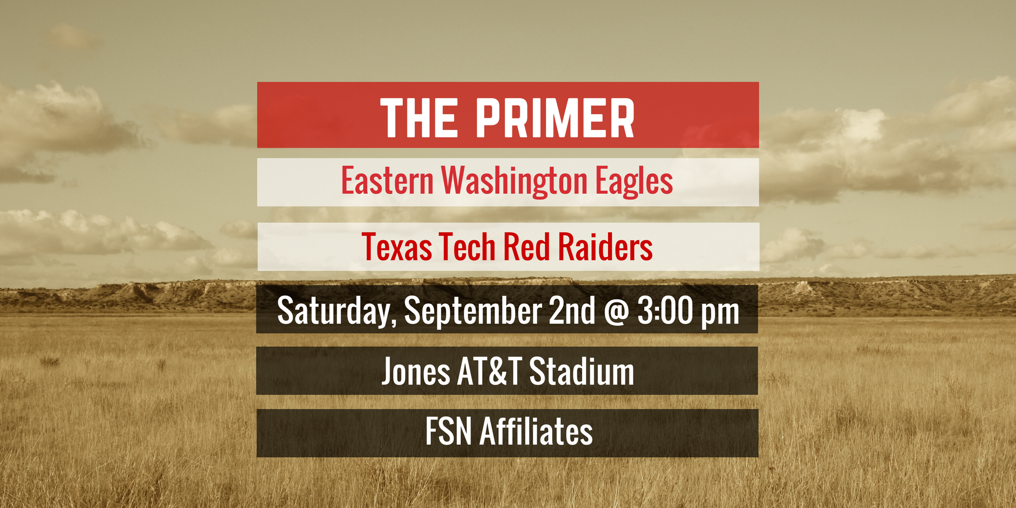 The Primer: Eastern Washington Eagles vs. Texas Tech Red Raiders