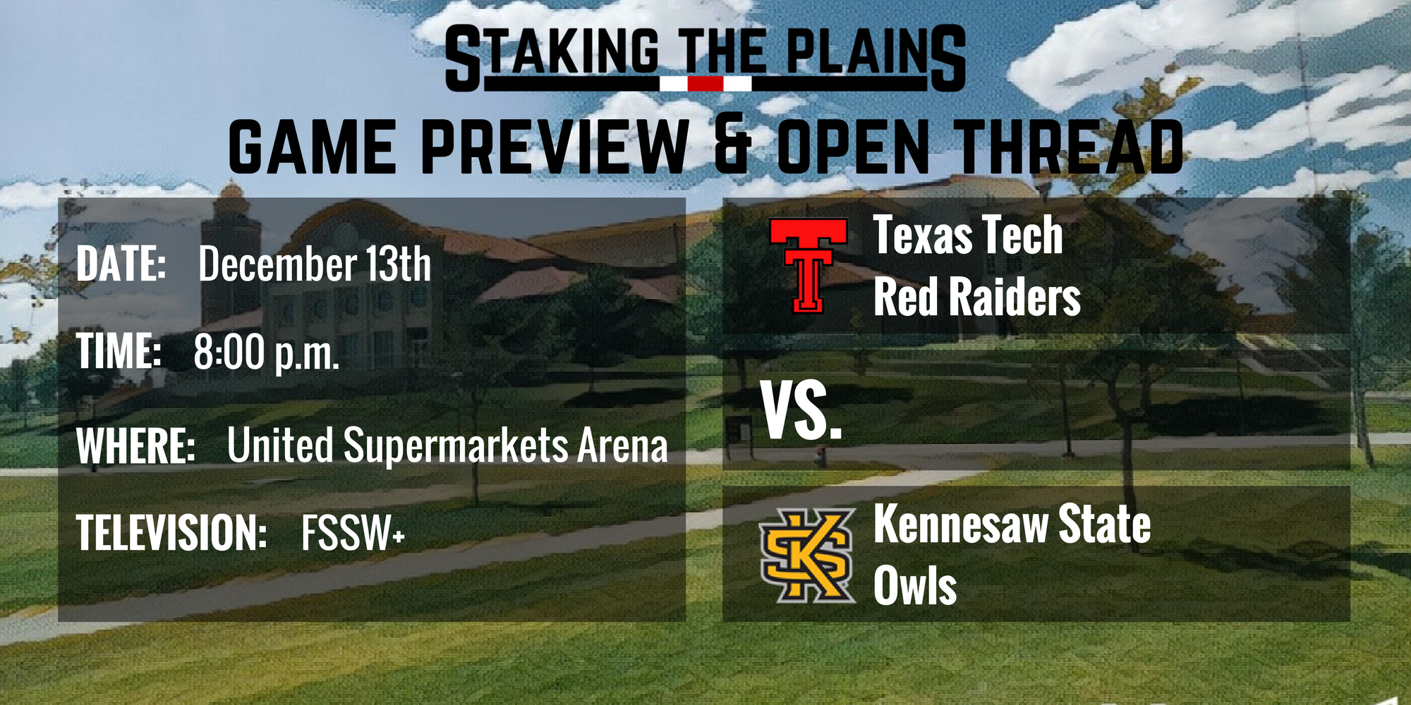 Game Preview & Open Thread: Kennesaw State vs. Texas Tech