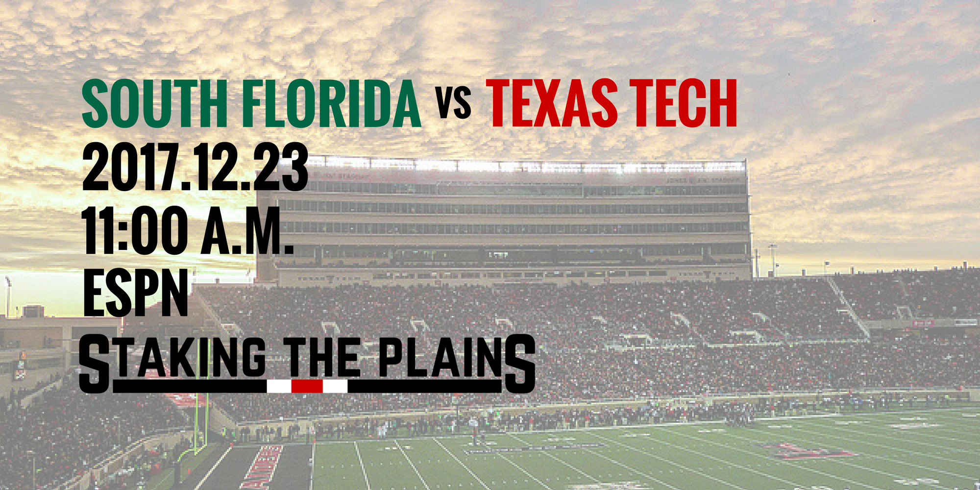 Game Day Thread IV: South Florida vs. Texas Tech