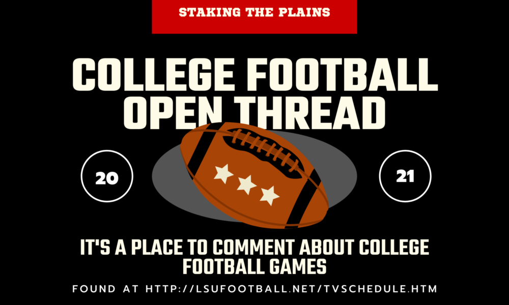 College Football Open Thread | 2021.09.02