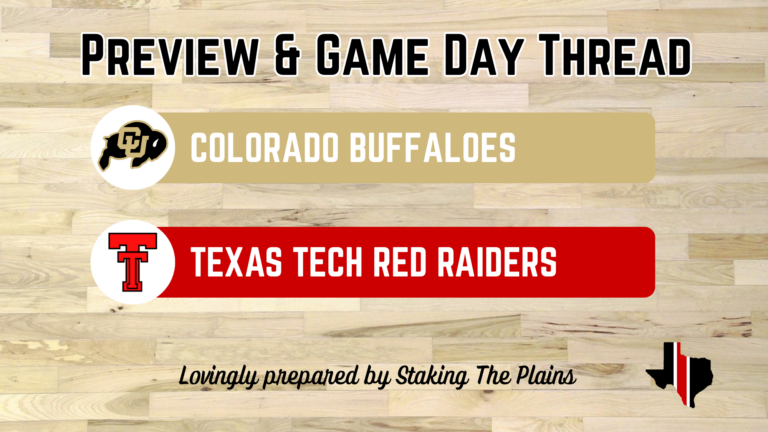 Preview & Game Day Thread: Colorado vs. Texas Tech
