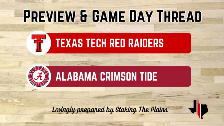Preview & Game Day Thread: Texas Tech vs. Alabama