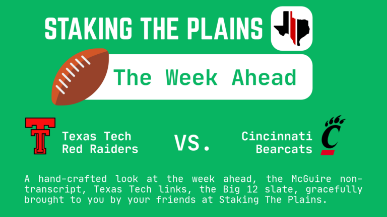 The Week Ahead: Texas Tech vs. Cincinnati